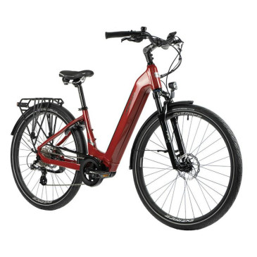VELO ELECTRIQUE/VAE CITY 28 LEADER FOX SAGA MIXTE ROUGE TIGRE 8V MOTEUR CENTRAL BAFANG M300 36V 80Nm BATTERIE 15Ah (20'' - H52cm - TAILLE L - POUR ADULTE DE 178cm à 185cm) 8592826036155