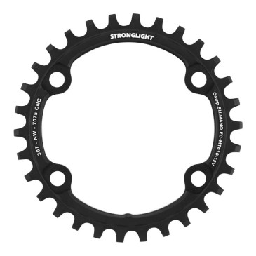PLATEAU VTT 4BRA D.96 POUR SHIMANO SLX MT610 STRONGLIGHT 30DTS MONO 12V. NOIR 3700223723119