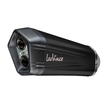 POT MAXISCOOTER LEOVINCE LV-12 BLACK EDITION POUR YAMAHA 560 TMAX 2020> (COUPELLE CARBONE) (AVEC CATALYSEUR) (HOMOLOGUE CE) -REF 15305BK- 8057168860979