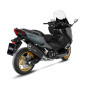 EXHAUST FOR MAXISCOOTER LEOVINCE LV-12 BLACK EDITION FOR YAMAHA 560 TMAX 2020> (CARBON END) (CATALYST) (EEC APPROVED) -REF 15305BK- 8057168860979