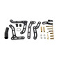 EXHAUST FOR 50cc MOTORBIKE- YASUNI R1 VARNISHED FOR BETA 50 RR/RIEJU 50 MRT, SMX, RMX, RR/PEUGEOT 50 XPS, XP6/MBK 50 X-LIMIT/YAMAHA 50 DTR (LOW MOUNTING) (BLACK SILENCER) -TUB808TB-