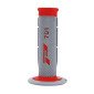 REVETEMENT POIGNEE PROGRIP MOTO OFF ROAD 791 DOUBLE DENSITE BASE ROUGE/GRIS CLOSED END 115mm (CROSS/MX) (PAIRE)