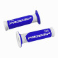 REVETEMENT POIGNEE PROGRIP SCOOTER ON ROAD 732 DOUBLE DENSITE BLANC/BLEU CLOSED END 125mm (PAIRE) 0801766028624