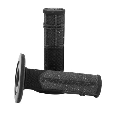 REVETEMENT POIGNEE PROGRIP MOTO OFF ROAD 801 DOUBLE DENSITE CARBON GEL BASE NOIR/CARBONE CLOSED END 115mm (CROSS/MX) (PAIRE) 0801766028853