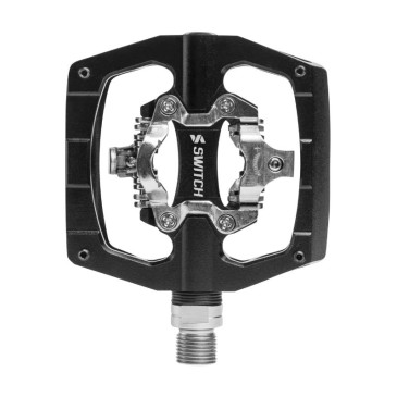 PEDALE GRAVEL / VTT PLATE SWITCH FLIP CLIP ALU CNC NOIR 90 x 90 mm (COMPATIBLE SHIMANO SPD) (PAIRE) 8013271345017