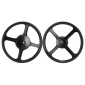 WHEEL SET 16" FOR PIAGGIO 50 CIAO, BRAVO, SI - Black (PAIR) -SELECTION P2R-