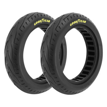 TYRE FOR E-SCOOTER 8.5 X 2.00 GOODYEAR BLACK (ANTI-PUNCTURE) - SOLID TYRE -  Sold per 2 on card. - P2R