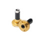 EMBOUT DE GUIDON YASUNI PRO RACE ALU CNC OR DIAM 17 mm POUR GUIDON 22,2 mm (PAIRE) 8401001018124