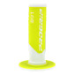 GRIP- PROGRIP OFF ROAD 801 DUAL DENSITY - FLUO DESIGN WHITE/YELLOW 115mm (PAIR) (CROSS/MX)