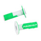 GRIP- PROGRIP OFF ROAD 801 DUAL DENSITY - FLUO DESIGN WHITE/GREEN 115mm (PAIR) (CROSS/MX) 0801766067975