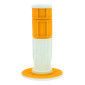 REVETEMENT POIGNEE PROGRIP MOTO OFF ROAD 801 DOUBLE DENSITE FLUO DESIGN BLANC/ORANGE FLUO CLOSED END 115mm (CROSS/MX) (PAIRE) 0801766067937