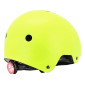 CASQUE VELO ADULTE AUVRAY URBAN JAUNE FLUO AVEC ECLAIRAGE INTEGRE SUR MOLETTE REGLABLE TAILLE 58-61 