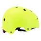 CASQUE VELO ADULTE AUVRAY URBAN JAUNE FLUO AVEC ECLAIRAGE INTEGRE SUR MOLETTE REGLABLE TAILLE 58-61 