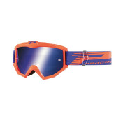 MOTOCROSS GOGGLES PROGRIP 3201 FL ATZAKI ORANGE FLUO - MIRRORED LENS ANTI-SCRATCH/ANTI U.V. - FOR GLASSES WEARERS -APPROVED AC-10170