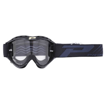 MASQUE/LUNETTES CROSS PROGRIP ENFANT 3101 TR ATZAKI NOIR ECRAN TRANSPARENT ANTI-BUEE/ANTI-UV