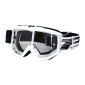 MOTOCROSS GOGGLES PROGRIP 3201 ATZAKI - WHITE CLEAR VISOR ANTI-SCRATCH/U.V. PROTECTIVE - FOR GLASSES WEARERS -APPROVED AC-10170