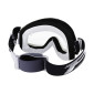 MOTOCROSS GOGGLES PROGRIP 3201 ATZAKI - WHITE CLEAR VISOR ANTI-SCRATCH/U.V. PROTECTIVE - FOR GLASSES WEARERS -APPROVED AC-10170