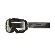 MOTOCROSS GOGGLES PROGRIP 3201 ATZAKI - BLACK CLEAR VISOR ANTI-SCRATCH/U.V. PROTECTIVE - FOR GLASSES WEARERS -APPROVED AC-10170