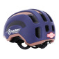 CASQUE VELO ADULTE AUVRAY URBAIN SAFE MARINE/MARRON DOUBLE IN-MOLD AVEC ECLAIRAGE INTEGRE AIMANTE USB TAILLE 56-59 REGLAGE MOLETTE 3700807709362