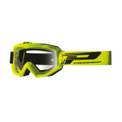 MOTOCROSS GOGGLES PROGRIP 3201 ATZAKI - YELLOW CLEAR VISOR ANTI-SCRATCH/U.V. PROTECTIVE - FOR GLASSES WEARERS -APPROVED AC-10170