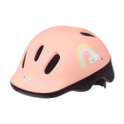 CASQUE VELO ENFANT/BEBE POLISPORT HAPPY RAINBOW ROSE TAILLE 44-48cm AVEC MOLETTE (VENDU SUR CARTE) 5604415139468