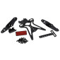 LICENSE PLATE HOLDER (Short) FOR YAMAHA 530 TMAX 2012>2016 With reflectors and screws kit - AVOC 3700948240564