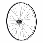 ROUE VTC 700X35 ER10 ARRIERE ALU NOIRE RENFORCE MOYEU ROUE LIBRE NOIR BLOCAGE (JANTE DOUBLE PAROI AVEC OEILLETS) JANTE 19C 32 RAYONS NOIRS 3700948277348