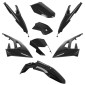 FAIRINGS/BODY PARTS FOR DERBI 50 SENDA XTREME 2018>/GILERA 50 RCR 2018>, SMT 2018> GLOSS BLACK -(8 PARTS KIT)