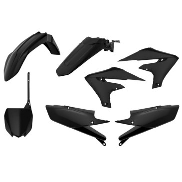 CARROSSERIE/CARENAGE MOTO MX YAMAHA 250 YZ F 2019>2022, 450 YZ F 2018>2022 NOIR (KIT PLASTIQUES 7 PIECES) -POLISPORT- 5604415089985
