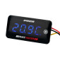 THERMOMETER DIGITAL/VOLTMETER - VOCA RACE FASTER SLIM TOUCH - FOR COOLING CIRCUIT LIQUID 0-120°C BLUE LEDS WARNING. 3700948276211