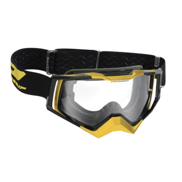 MASQUE/LUNETTES CROSS PROGRIP 3309 TR RAPID GRIS/OR/NOIR ECRAN TRANSPARENT ANTI-RAYURES/ANTI U.V./ANTI-BUEE (HOMOLOGUE CE-EN-N° AC-96025 REV.2) 0801766029058