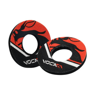 DONUTS DE REVETEMENT POIGNEE VOCA MOTO OFF ROAD NOIR/ROUGE