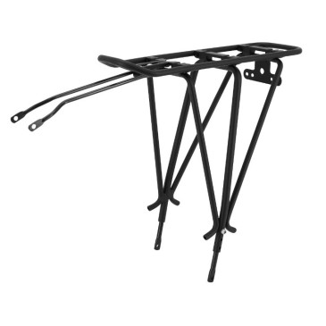 PORTE BAGAGE VELO ARRIERE A TRINGLES BASIL ALU NOIR 26" A 29" COMPATIBLE SYSTEME MIK (poids maxi 25 kgs) 3700948244883