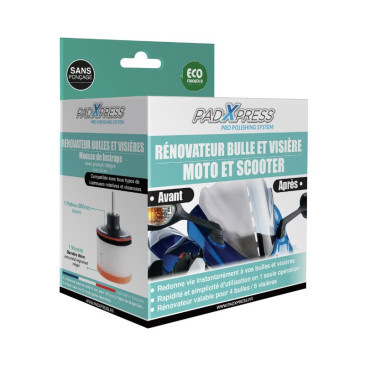 RENOVATEUR BULLE ET VISIERE MECACYL PADXPRESS LIVREE AVEC 1 PLATEAU 80 mm POUR VISSEUSE, POLISSEUSE (VENDU A L'UNITE) 7141256913560