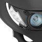PLAQUE PHARE/TETE DE FOURCHE 50 A BOITE UNIVERSEL REPLAY ENDURO 2 A LEDS BLANCHES + HALOGENE 2x20W NOIR MAT (AVEC FIXATIONS) ** 3700948258392