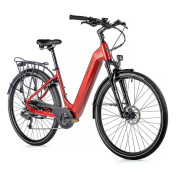 VELO ELECTRIQUE/VAE CITY 28 LEADER FOX NARA MIXTE ROUGE 7V MOTEUR ROUE AR BAFANG 36V 45Nm BATTERIE 15Ah (16,5'' - H43cm - TAILLE S - POUR ADULTE DE 158cm à 168cm) 8592826036216