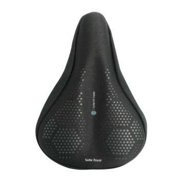 COUVRE SELLE VELO ROYAL NOIR LARGE A MEMOIRE DE FORME (251X220mm) 6957312803130