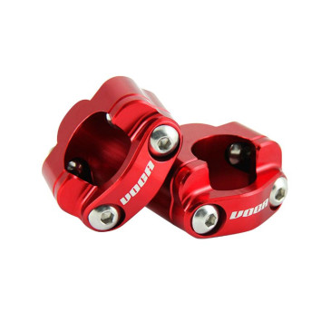 HANDLEBAR RISER VOCA HB28 CNC (ADAPTOR Ø 28,6mm) RED (CENTRES 34,8mm) (PAIR) 3700948184431
