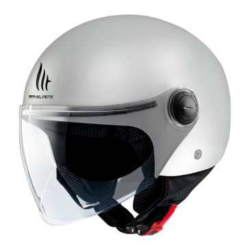 HELMET-OPEN FACE MT STREET SOLID- GLOSS WHITE S (ECE 22.06)