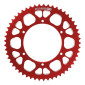 REAR CHAIN SPROCKET FOR APRILIA 50 SX 2012>2017, SX SM 2012>2017 420 53 Teeth ALU CNC RED (Ø 108/123/6.5) -STAGE 6 -