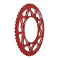 REAR CHAIN SPROCKET FOR APRILIA 50 RX 2006>2017 / DERBI 50 SENDA X RACE 2004>2011 / RIEJU 50 MRT 2009> 420 53 Teeth ALU CNC RED (Ø 105/124/8.5) -STAGE 6- 4051272018213