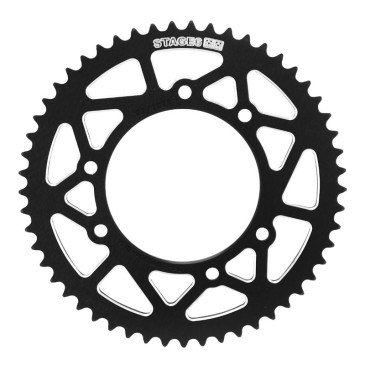 REAR CHAIN SPROCKET FOR DERBI 50 SENDA DRD, DRD PRO 420 53 Teeth ALU CNC BLACK (102/124.5/8.5) -STAGE 6-