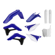 CARROSSERIE/CARENAGE MOTO MX SHERCO 125, 250, 300 SC, 250, 300, 450, 500 SCF 2019>2023 BLEU/BLANC/NOIR (COULEUR OEM) (KIT PLASTIQUES 9 PIECES) -POLISPORT- 5604415117664