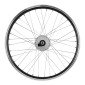 ROUE VTT PATIN 20" ER10 AVANT NOIR MOYEU SHIMANO DYNAMO AXE PLEIN DH-C3000 6V/3W JANTE 19C (POUR ECLAIRAGE AVANT ET ARRIERE) 3660429885205