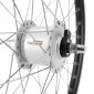 ROUE VTT 20" ER10 AVANT ALU NOIR MOYEU SHIMANO DYNAMO AXE PLEIN DH-C3000 6V/3W JANTE 19C (POUR ECLAIRAGE AVANT ET ARRIERE) - COMPATIBLE V-BRAKE