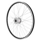 ROUE VTT PATIN 24" ER10 AVANT NOIR MOYEU SHIMANO DYNAMO AXE PLEIN DH-C3000 6V/3W JANTE 19C (POUR ECLAIRAGE AVANT ET ARRIERE) 3660429886202