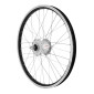 ROUE VTT 20" ER10 AVANT ALU NOIR MOYEU SHIMANO DYNAMO AXE PLEIN DH-C3000 6V/3W JANTE 19C (POUR ECLAIRAGE AVANT ET ARRIERE) - COMPATIBLE V-BRAKE