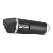 POT MOTO LEOVINCE LV ONE EVO ACIER INOX POUR KTM 125 DUKE 2021>2022, 390 DUKE 2021>2022 NOIR (COUPELLE CARBONE) (HOMOLOGUE CE) -REF 14393EB-