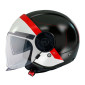 CASQUE JET MT VIALE SV S 68 UNIT A5 DOUBLE ECRANS NOIR MAT/ROUGE NACRE XS (ECE 22.06) 8434639172760
