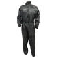 RAIN SUIT - ONE PIECE - ADX BLACK XS (ADJUSTABLE WAIST+GUSSET WITH ZIP AND PRESS STUD FOR LOWER LEG SECTION + CARRYING BAG)